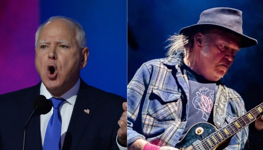 Neil Young grants Tim Walz's permission to use "Rockin’ in the Free World"