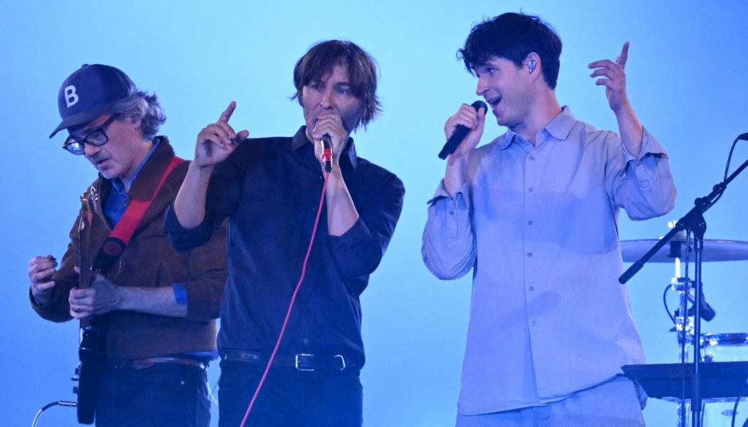 Phoenix perform with Ezra Koenig, Air at 2024 Paris Olympics closing ceremony