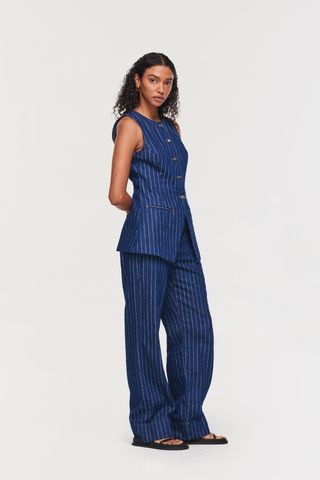 Miso Pinstripe Straight Leg Jean