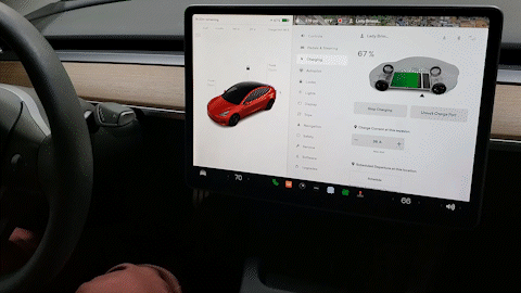 You can’t exactly just drive away; you first need to use your touchscreen to stop the charging session.