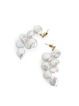 Freshwater Pearl Earrings - White/gold - Arket Gb