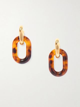 Gold-Tone and Resin Earrings