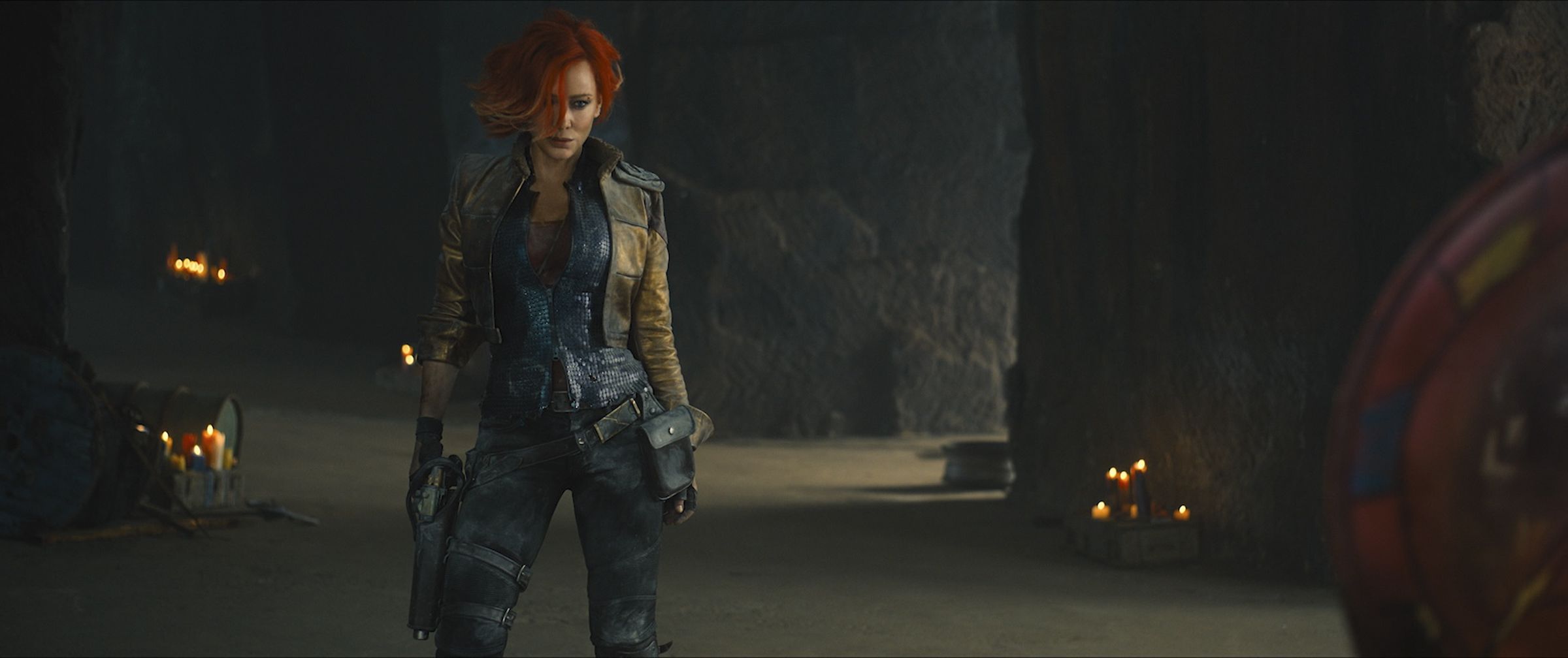 Production still from the Borderlands movie featuring Cate Blanchett as Lilith.