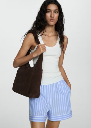 Suede Shopper Bag