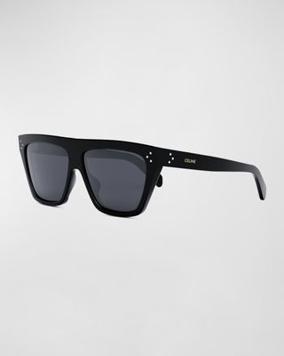 Bold 3 Dots Square Acetate Sunglasses