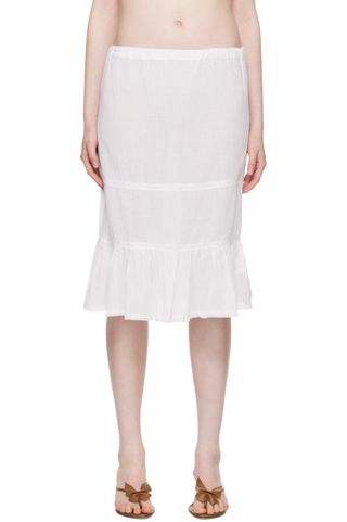 Gimaguas, White Swan Midi Skirt