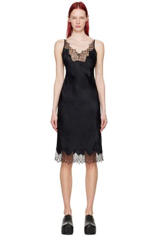 Coperni, Black Cymatics Midi Dress