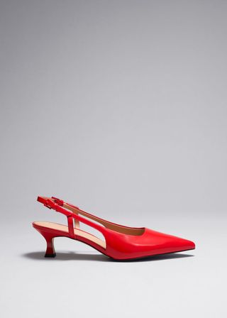 Slingback Leather Pumps