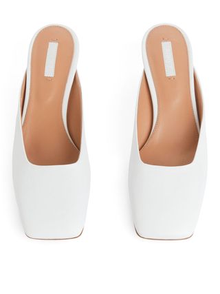 Leather Mules - White - Arket