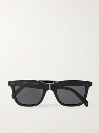 Foldable Square-Frame Acetate Sunglasses