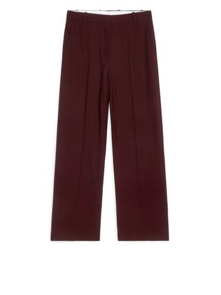 Tailored Trousers - Burgundy - Arket Gb