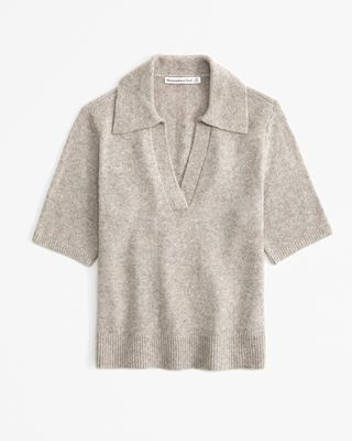 Notch-Neck Sweater Tee