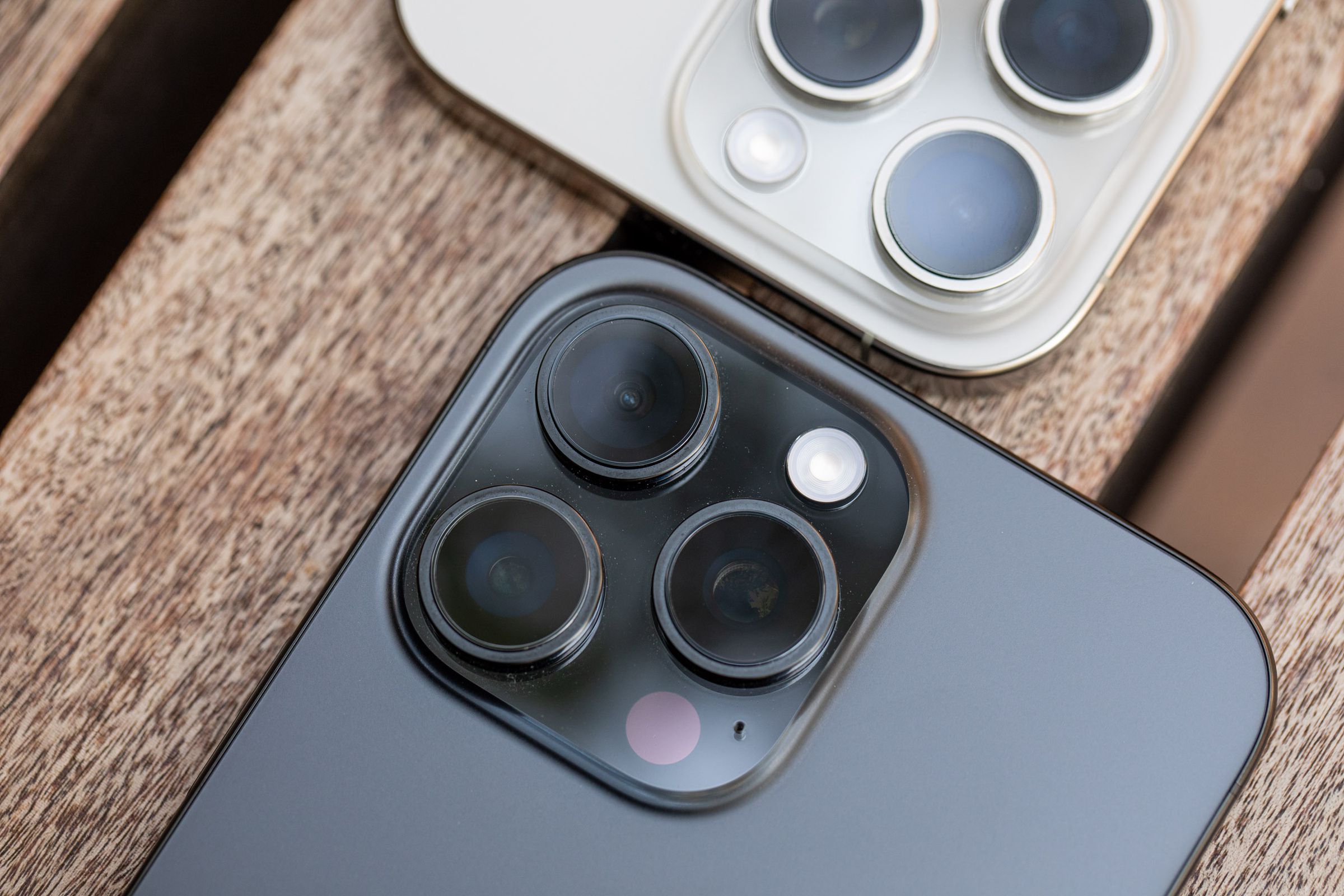 The rear cameras of the iPhone 16 Pro Max.