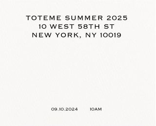 Toteme show invitation