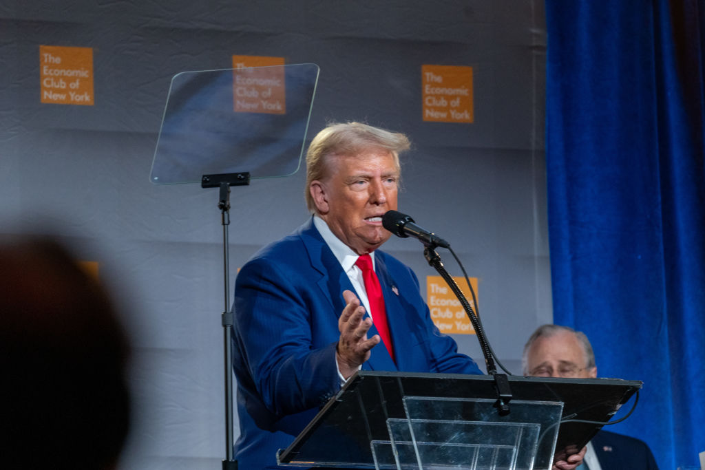 Donald Trump Speaks At The Economic Club Of New York