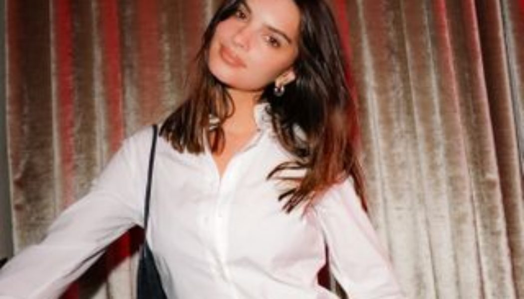 Emily Ratajkowski Wore a Classic $70 Banana Republic Shirt for a Night Out in NYC