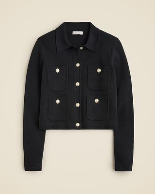 Patch-Pocket Sweater Lady Jacket