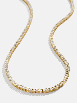 Bennett 18k Gold Tennis Necklace - 18k Gold Plated Sterling Silver