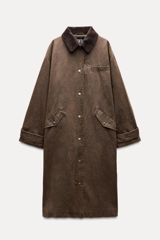 Zara, Waxed Effect Trench Coat