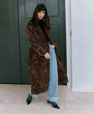 Animal Cord Trench Coat