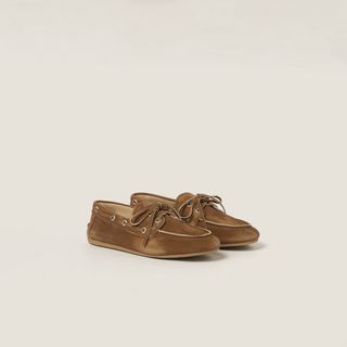 Miu Miu, Faded unlined suede loafers