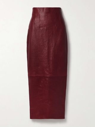 Loxley Leather Midi Skirt