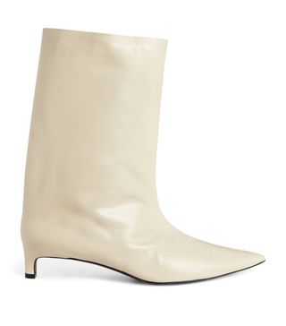 Womens Jil Sander Beige Leather Mid-Calf Boots 30 | Harrods Uk