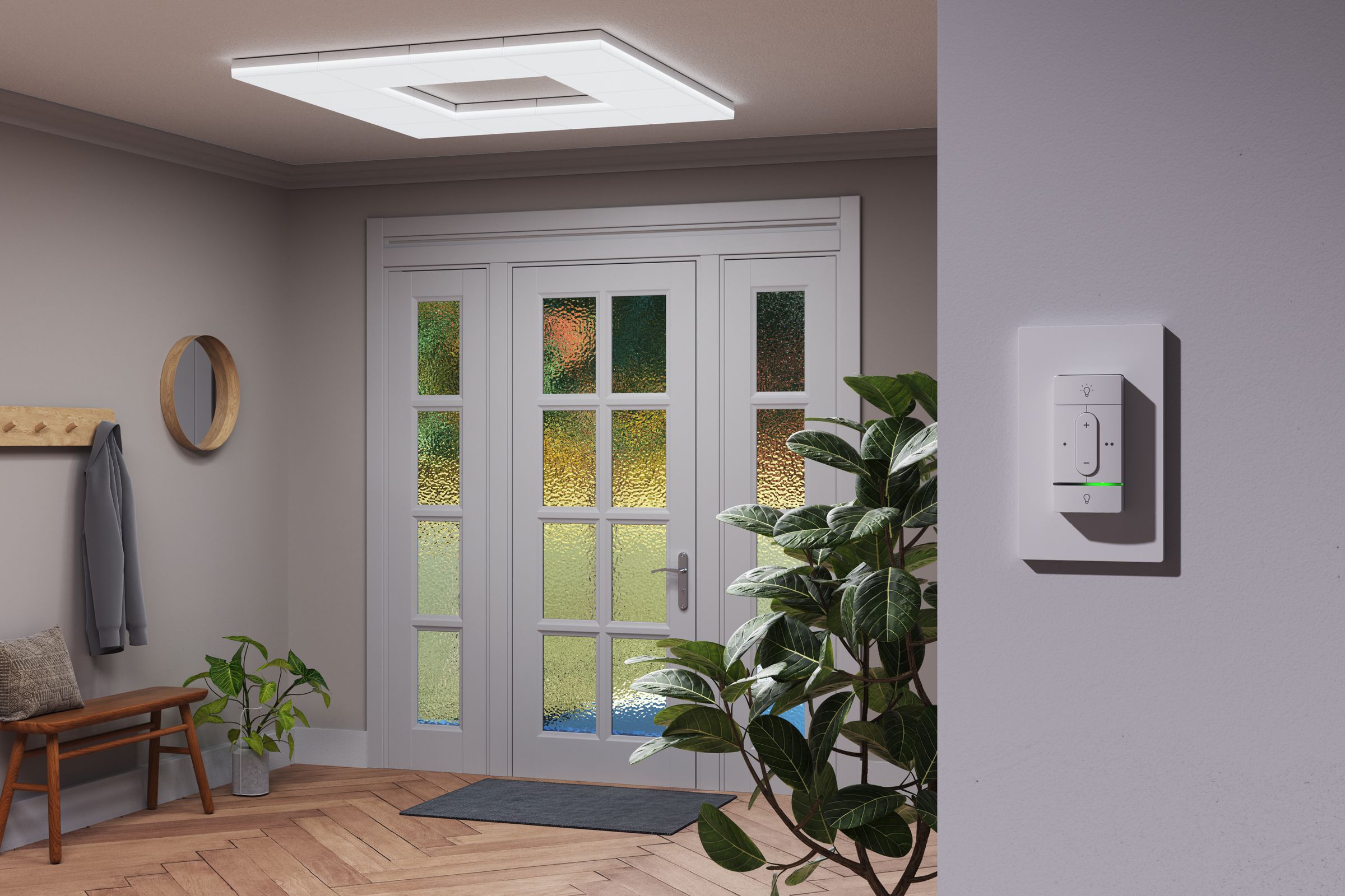 Nanoleaf’s Sense Plus smart switch wirelessly controls Nanoleaf’s lights, including its new ceiling light.