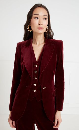 Clove Velvet Jacket - Fig | Tailoring | Temperley London