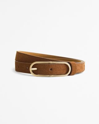 abercrombie & Fitch, Suede Oval Buckle Belt