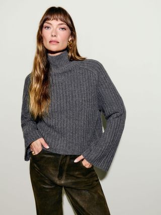 Brooke Cashmere Cropped Turtleneck