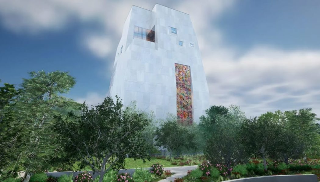 Julie Mehretu's 83-Foot Glass Tower Transforms Obama Presidential Center