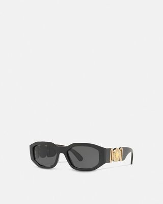 Versace Medusa Biggie Sunglasses with gold detail on the side