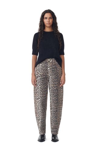 Leopard Denim Stary Jeans