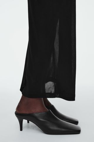 Square-Toe Leather Mules