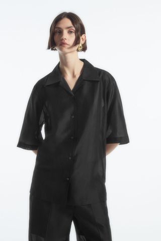 Sheer Short-Sleeved Shirt