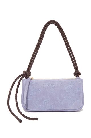 Cora Embroidered Suede Shoulder Bag