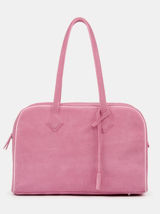 (pre-Order) Suede Bowling Bag, Pink