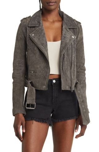 Suede Moto Jacket