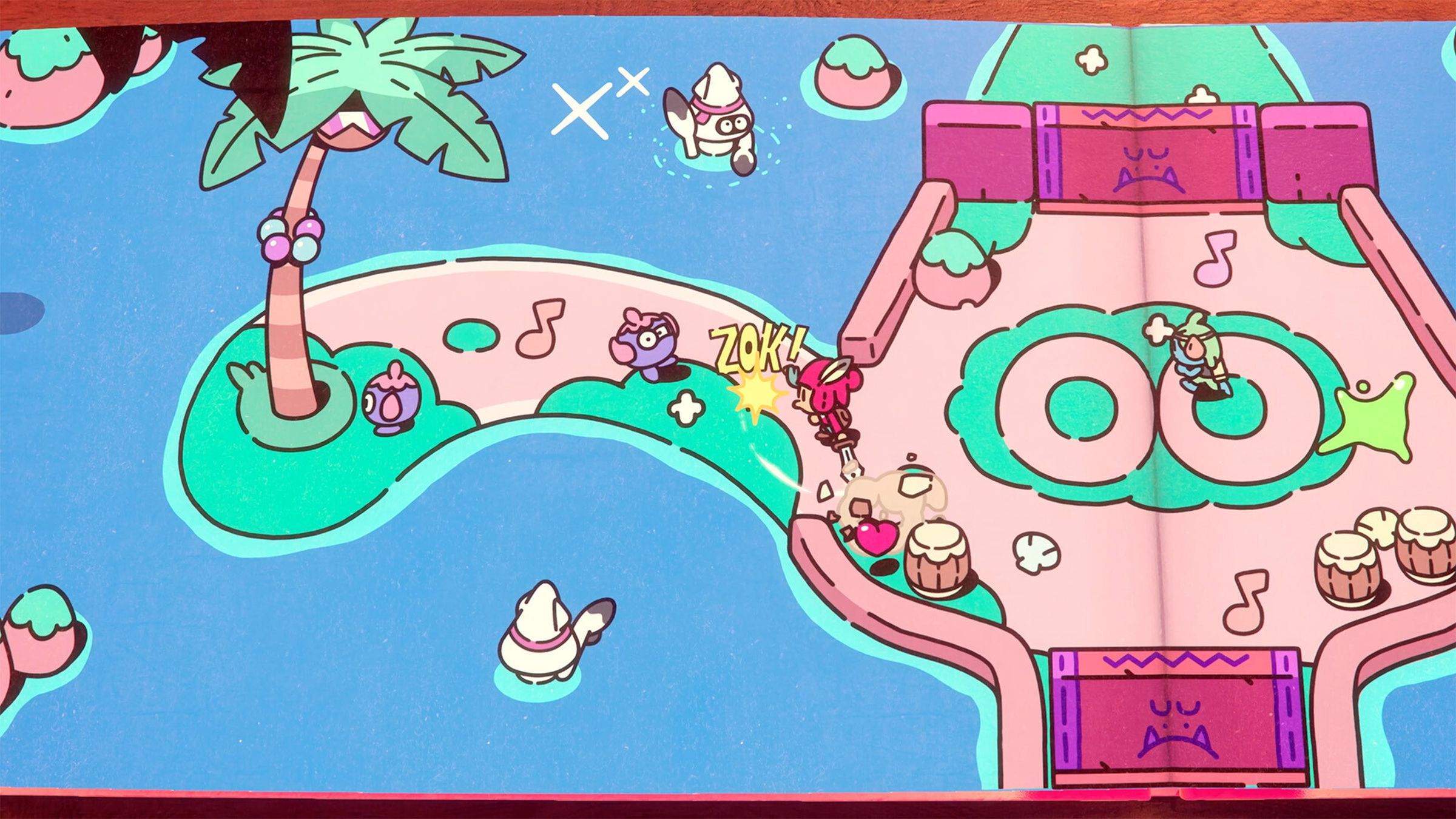 A screenshot from the video game The Plucky Squire.