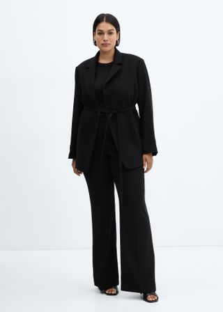 MANGO, Belt Suit Blazer