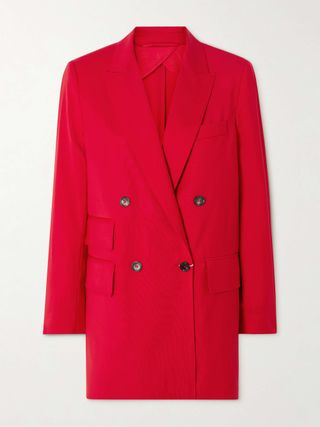 Nebbie Double-Breasted Wool Blazer