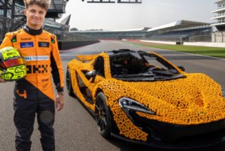 Watch Lando Norris Drive a McLaren P1 Made Entirely Out of LEGOs