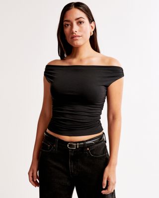 abercrombie, Off-The-Shoulder Ruched Top