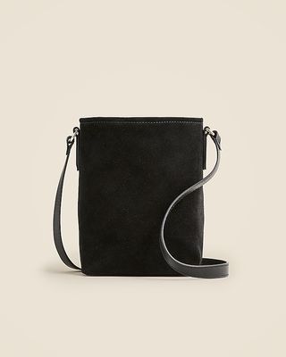 Small Berkeley Crossbody Bag in Suede and Leather