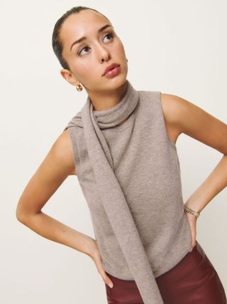 Reformation, Elena Cashmere Scarf Tank