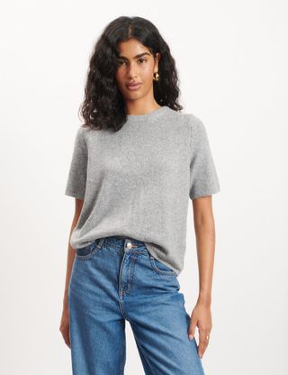 Grey Knitted T-Shirt