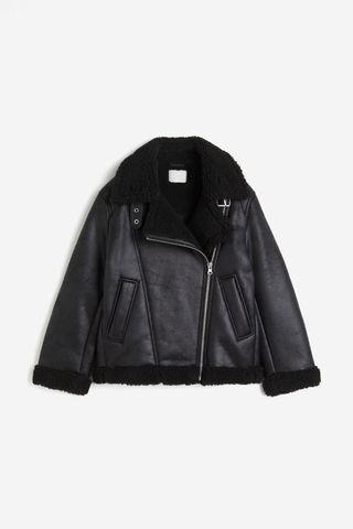 Oversized Teddy-Fleece-Lined Jacket