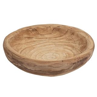 Creative Co-Op Decorative Paulownia Wood Bowl