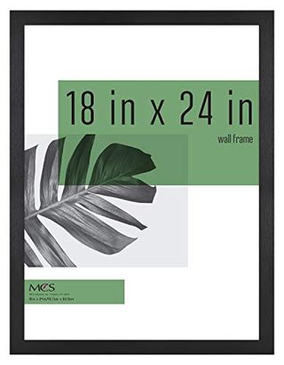 Mcs Studio Gallery 18x24 Poster Frame Black Woodgrain, Vertical & Horizontal Wall Hanging Large Picture Frame for Photos, Posters & Art Prints (1-Pack)